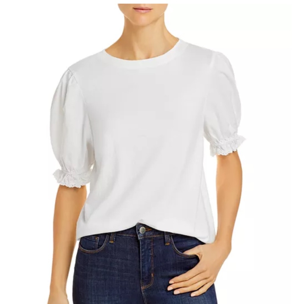 Rails Puff Sleeve Top—White